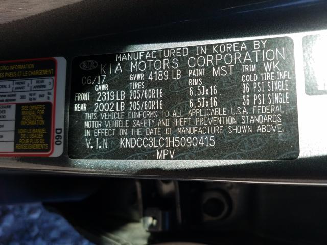 2017 KIA NIRO EX KNDCC3LC1H5090415