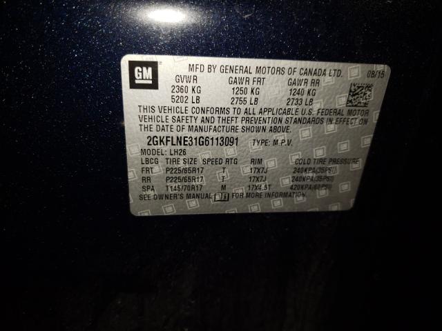 2016 GMC TERRAIN SL 2GKFLNE31G6113091