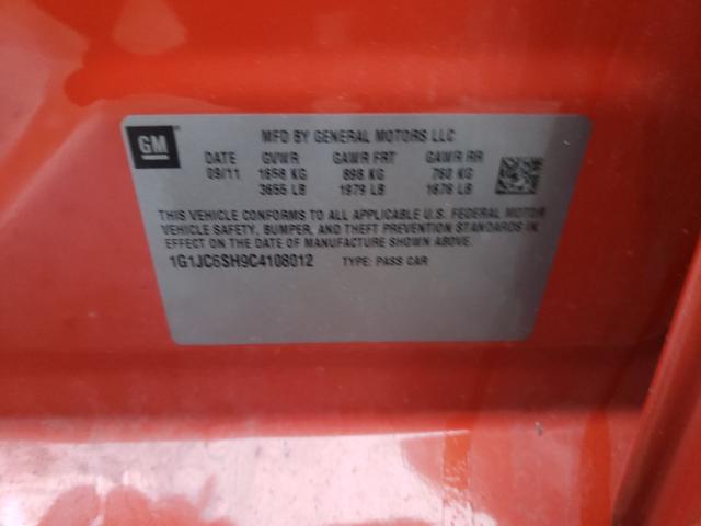 2012 CHEVROLET SONIC LT 1G1JC6SH9C4108012