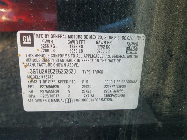2014 GMC SIERRA K15 3GTU2VEC2EG262620