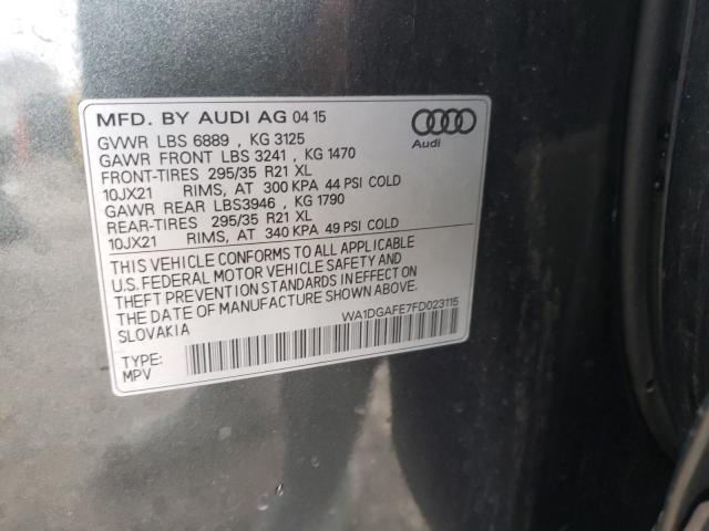 2015 AUDI Q7 PRESTIG WA1DGAFE7FD023115