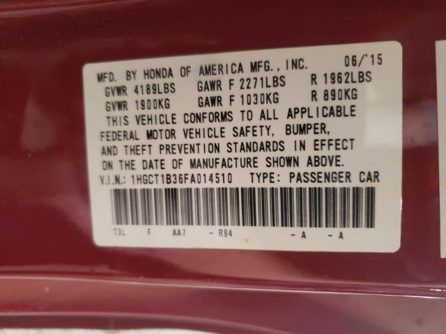 2015 HONDA ACCORD LX- 1HGCT1B36FA014510