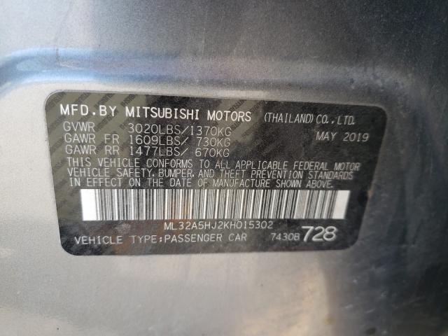 2019 MITSUBISHI MIRAGE LE ML32A5HJ2KH015302