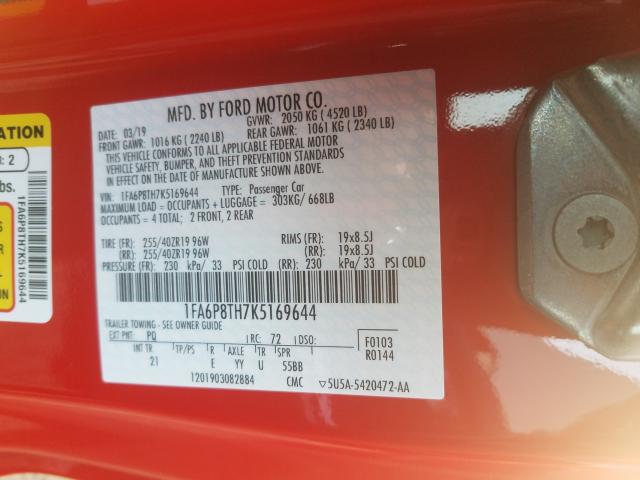 2019 FORD MUSTANG - 1FA6P8TH7K5169644