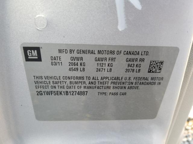 2011 CHEVROLET IMPALA LS 2G1WF5EK1B1274887