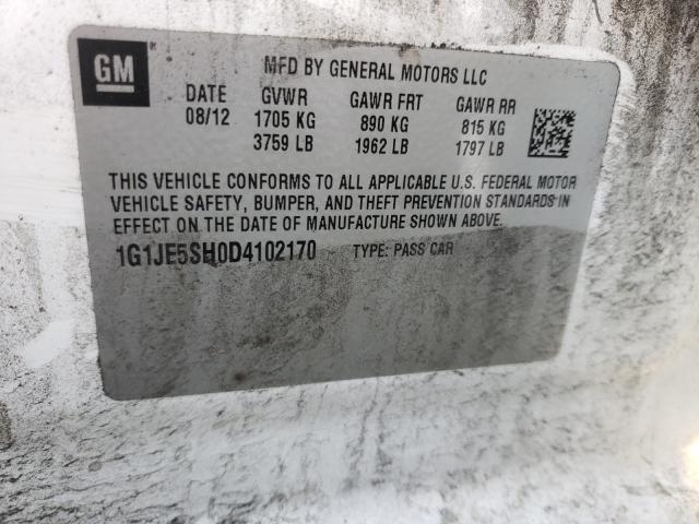 2013 CHEVROLET SONIC LTZ 1G1JE5SH0D4102170