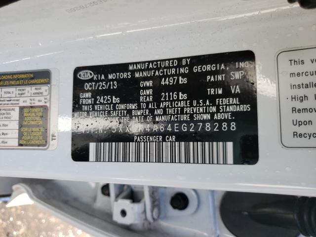 2014 KIA OPTIMA SX 5XXGR4A64EG278288