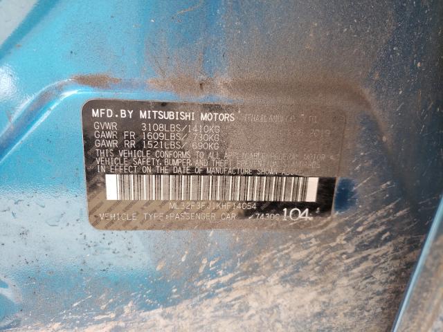 2019 MITSUBISHI MIRAGE G4 ML32F3FJ1KHF14054