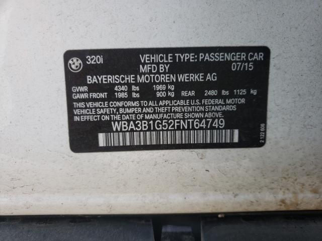 2015 BMW 320 I WBA3B1G52FNT64749