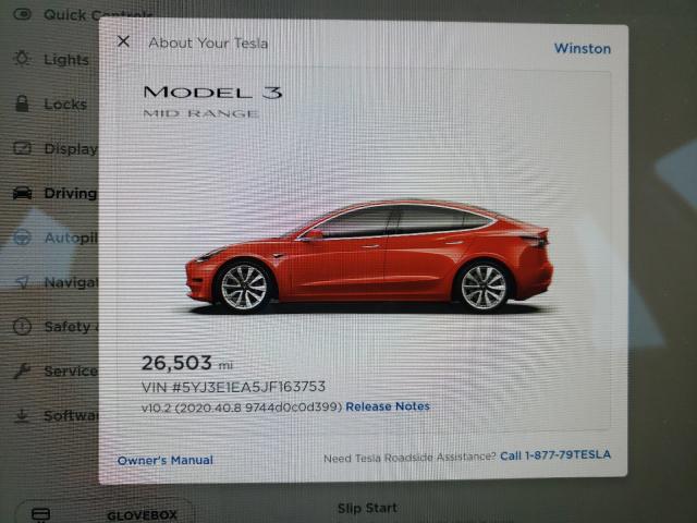 2018 TESLA MODEL 3 5YJ3E1EA5JF163753