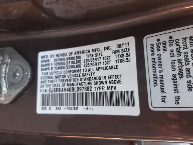 2011 HONDA CR-V SE 5J6RE4H40BL097882