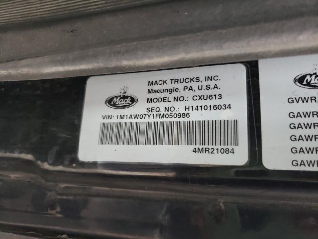 2015 MACK 600 CXU600  