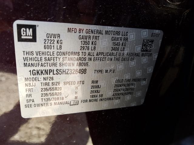 2017 GMC ACADIA DEN 1GKKNPLS5HZ326498