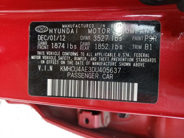 2013 HYUNDAI ACCENT KMHCU4AE3DU405637