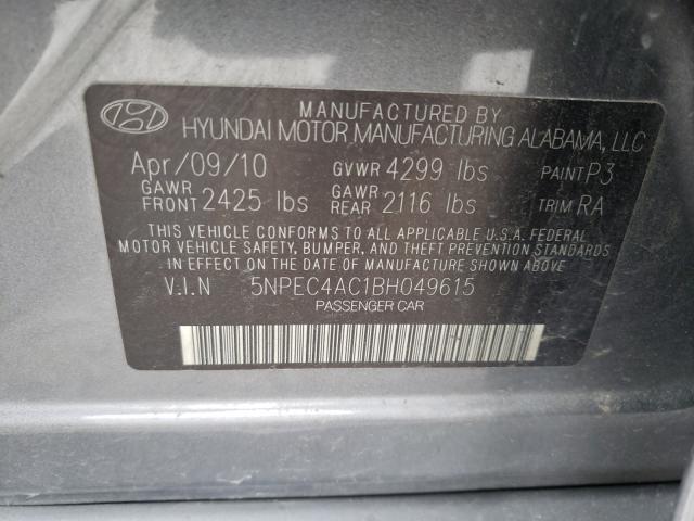2011 HYUNDAI SONATA SE 5NPEC4AC1BH049615