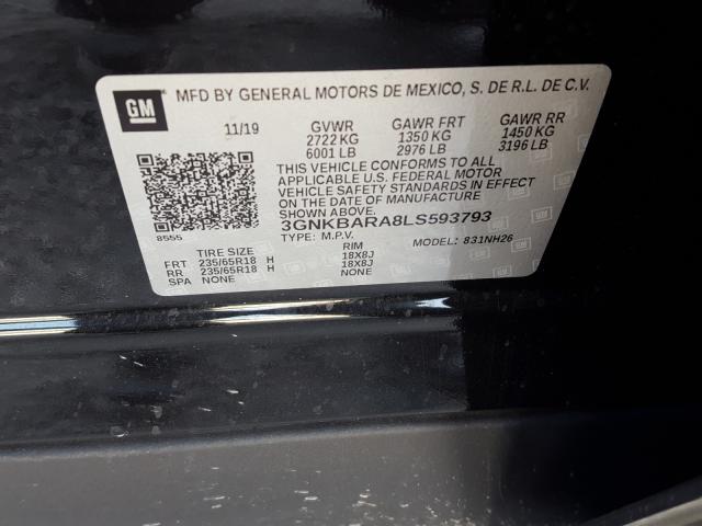 2020 CHEVROLET BLAZER L 3GNKBARA8LS593793