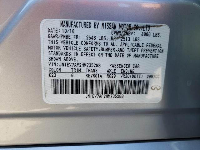 2017 INFINITI Q50 PREMIU JN1EV7AP2HM735288