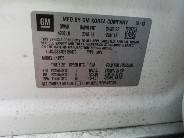 2013 BUICK ENCORE KL4CJCSB4DB197673