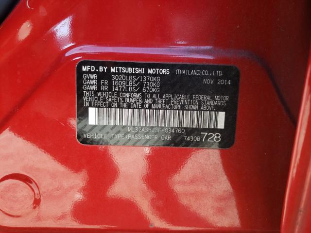 2015 MITSUBISHI MIRAGE DE ML32A3HJ3FH034760
