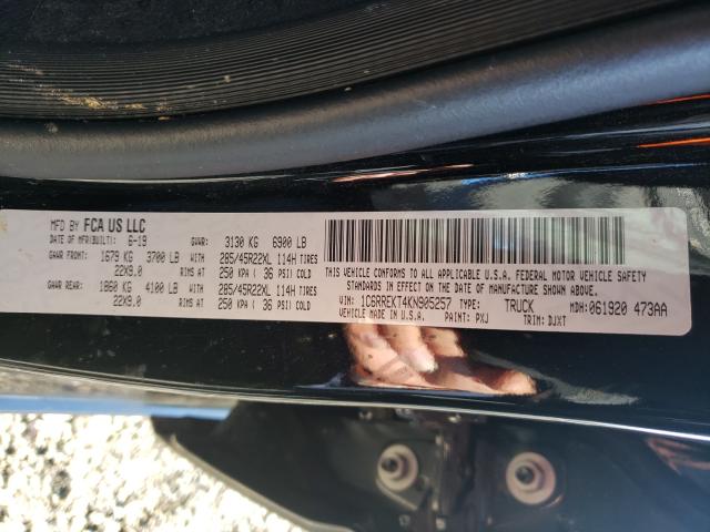 2019 RAM 1500 LONGH 1C6RREKT4KN905257