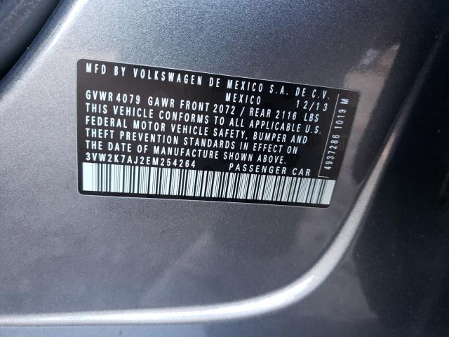2014 VOLKSWAGEN JETTA BASE 3VW2K7AJ2EM254264
