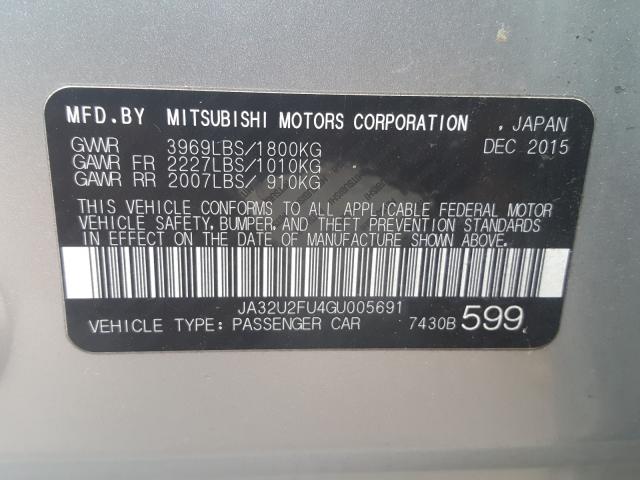 2016 MITSUBISHI LANCER ES JA32U2FU4GU005691