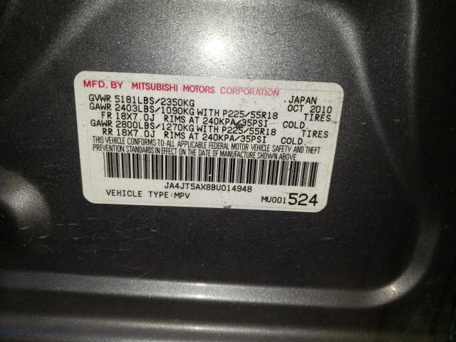 2011 MITSUBISHI OUTLANDER JA4JT5AX8BU014948