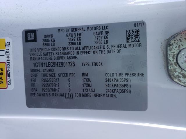 2017 GMC SIERRA C15 1GTN1LEC9HZ901723