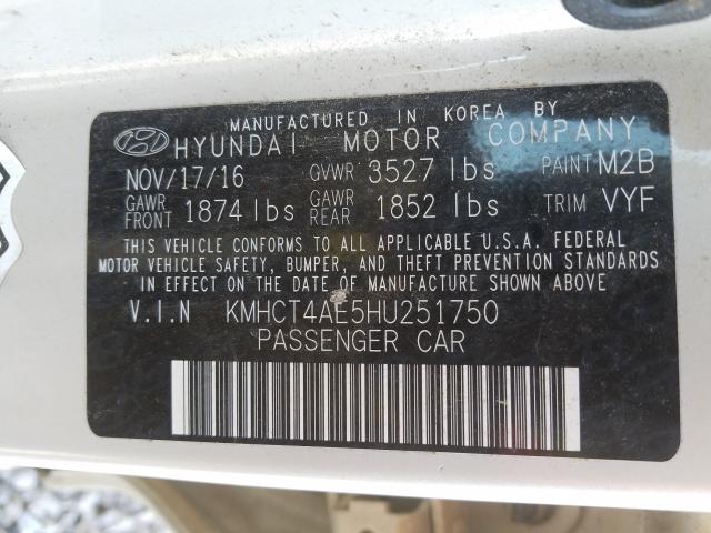 2017 HYUNDAI ACCENT SE KMHCT4AE5HU251750