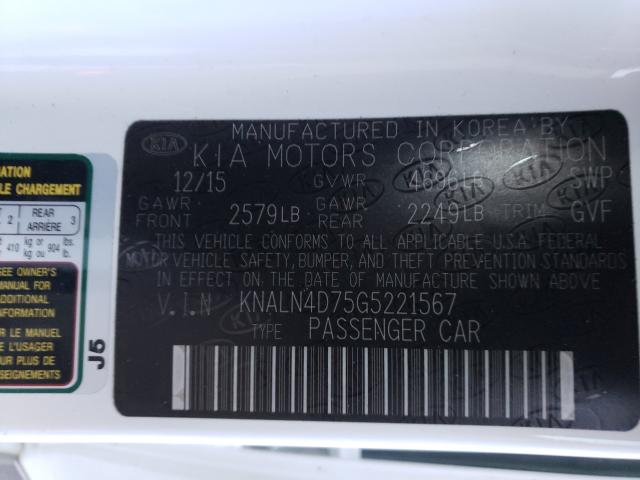 2016 KIA CADENZA LU KNALN4D75G5221567