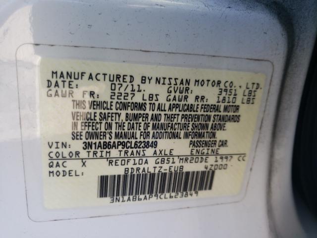 2012 NISSAN SENTRA 2.0 3N1AB6AP9CL623849