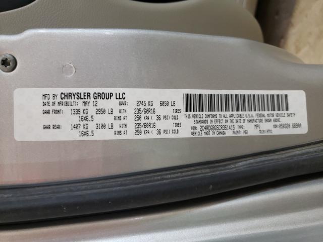 2012 DODGE GRAND CARA 2C4RDGBG5CR351415