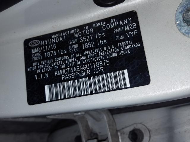 2016 HYUNDAI ACCENT SE KMHCT4AE9GU118875