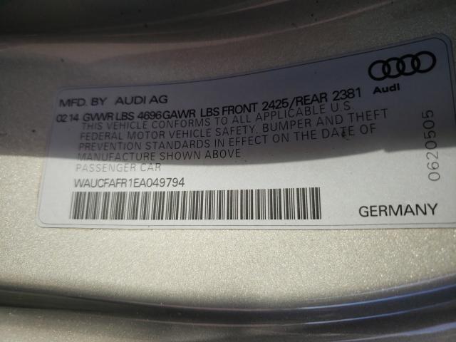 2014 AUDI A5 PREMIUM WAUCFAFR1EA049794