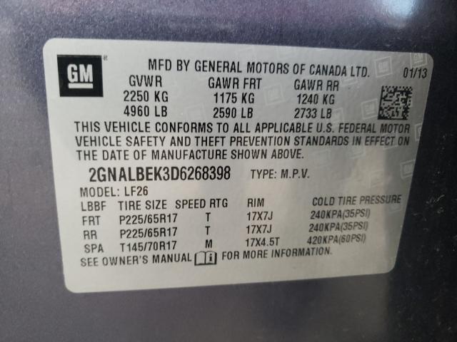 2013 CHEVROLET EQUINOX LS - 2GNALBEK3D6268398