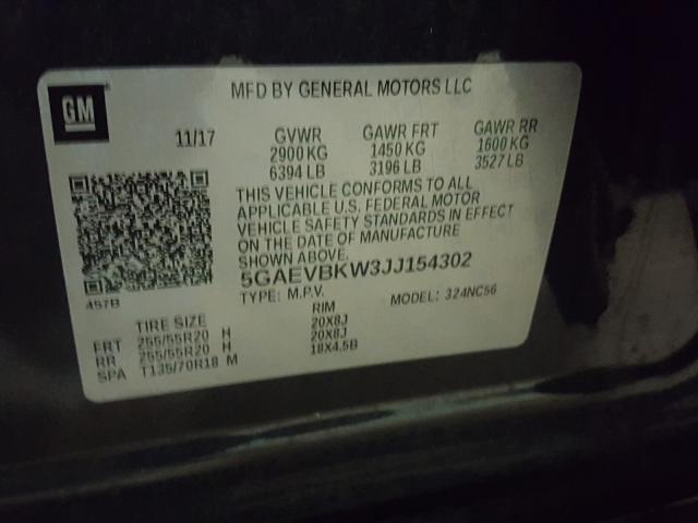 2018 BUICK ENCLAVE PR 5GAEVBKW3JJ154302