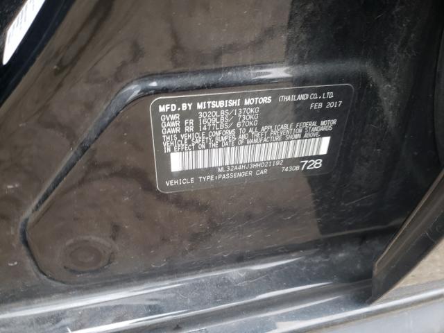 2017 MITSUBISHI MIRAGE SE ML32A4HJ3HH021192