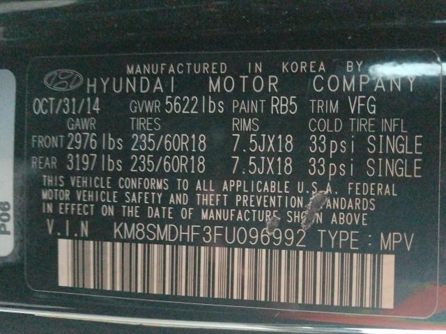 2015 HYUNDAI SANTA FE G KM8SMDHF3FU096992