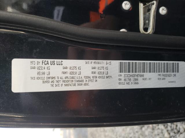 2015 DODGE CHARGER SX 2C3CDXHG5FH874848