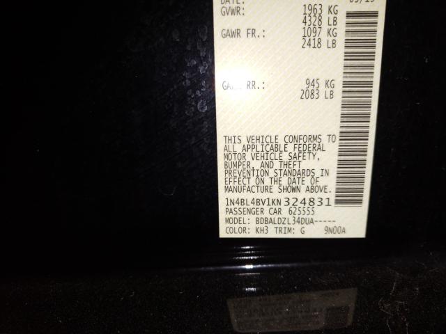 2019 NISSAN ALTIMA S 1N4BL4BV1KN324831