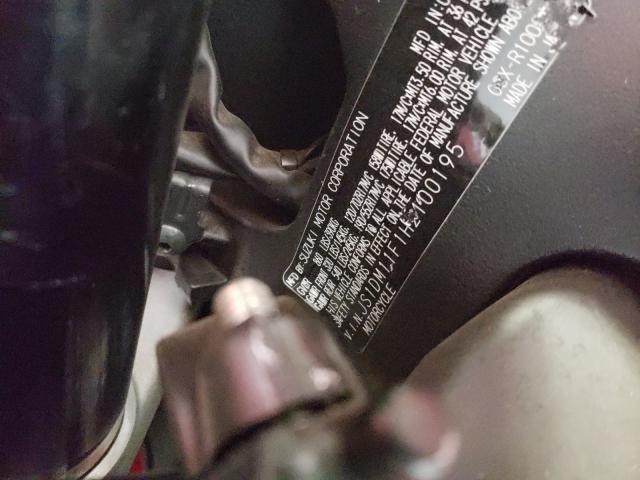 2017 SUZUKI GSX-R1000 JS1DM11F1H2100195