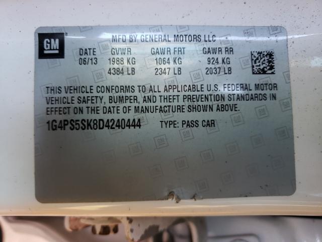 2013 BUICK VERANO 1G4PS5SK8D4240444
