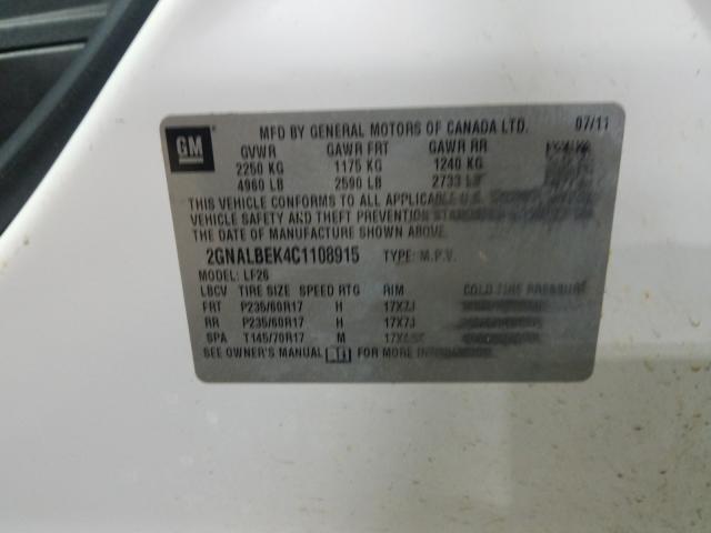 2012 CHEVROLET EQUINOX LS 2GNALBEK4C1108915