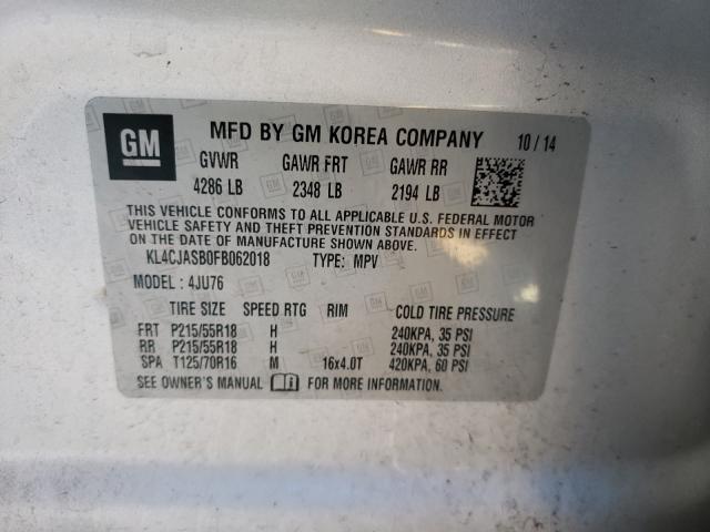 2015 BUICK ENCORE KL4CJASB0FB062018