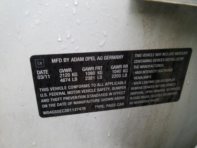 2011 BUICK REGAL CXL W04GS5EC3B1137479