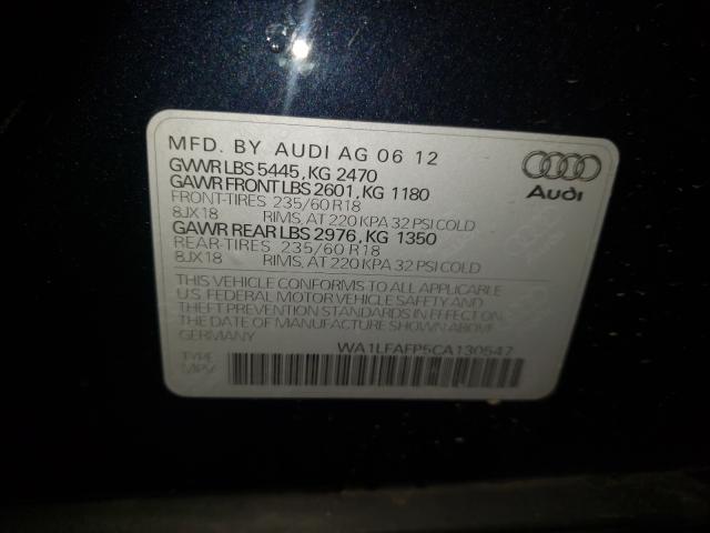 2012 AUDI Q5 PREMIUM WA1LFAFP5CA130547