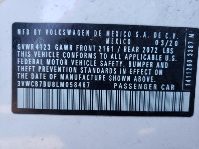 2020 VOLKSWAGEN JETTA S 3VWCB7BU8LM058467