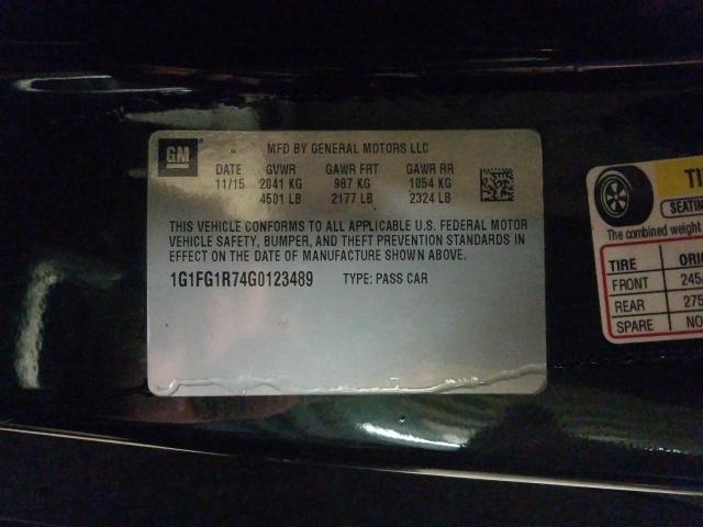 2016 CHEVROLET CAMARO SS 1G1FG1R74G0123489