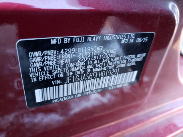 2015 SUBARU IMPREZA SP JF1GJAS65FH019291