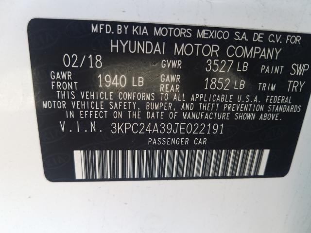 2018 HYUNDAI ACCENT 3KPC24A39JE022191